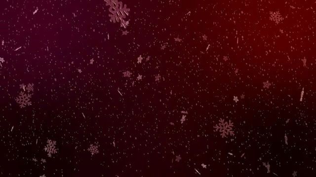 Falling Snow Winter Background with gentle Falling shiny Snowflakes 4K无缝循环视频素材