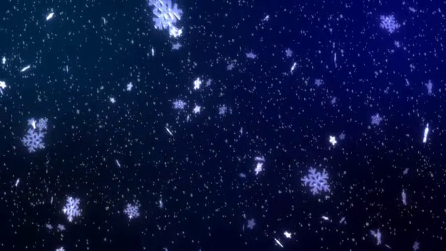 Falling Snow Winter Background with gentle Falling shiny Snowflakes 4K无缝循环视频素材