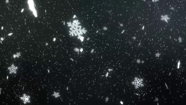 Falling Snow Winter Background with gentle Falling shiny Snowflakes 4K无缝循环视频下载