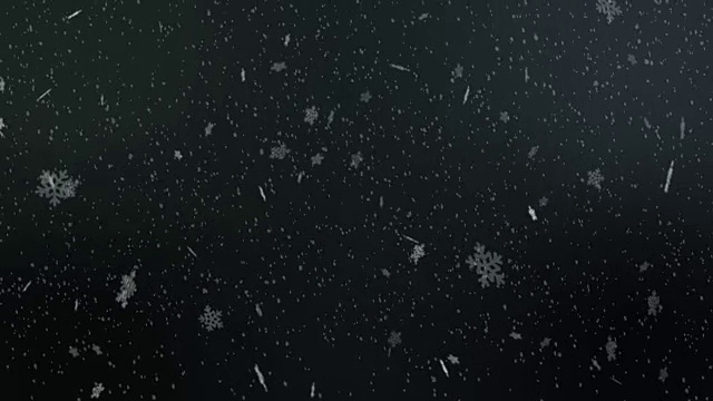 Falling Snow Winter Background with gentle Falling shiny Snowflakes 4K无缝循环视频下载