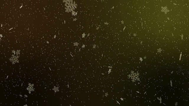 Falling Snow Winter Background with gentle Falling shiny Snowflakes 4K无缝循环视频素材