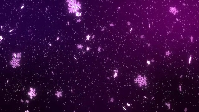 Falling Snow Winter Background with gentle Falling shiny Snowflakes 4K无缝循环视频素材