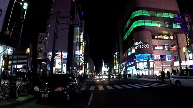 POV，日本札幌须木野夜景视频素材