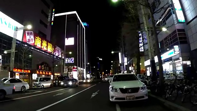 POV，日本札幌须木野夜景视频素材