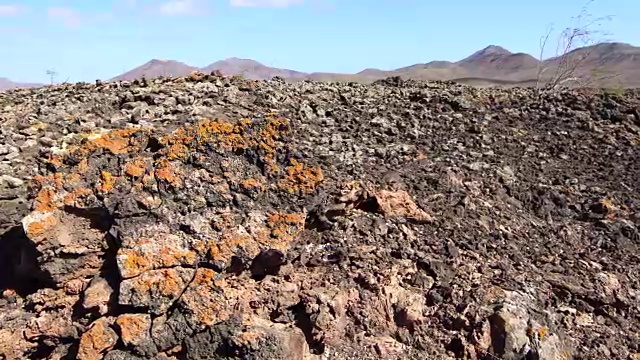 malpais Grande，靠近火山口de los Arrabales volcano, Fuerteventura视频素材