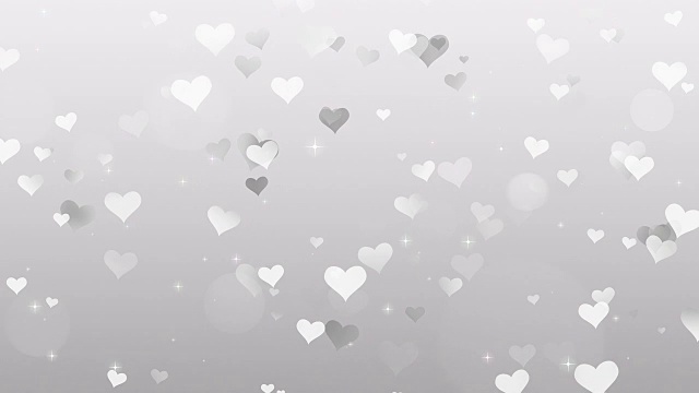 灰色的心在白色的背景视频素材画面3