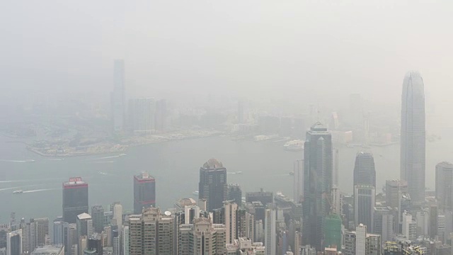 4K时间推移:山顶俯瞰香港城市视频素材