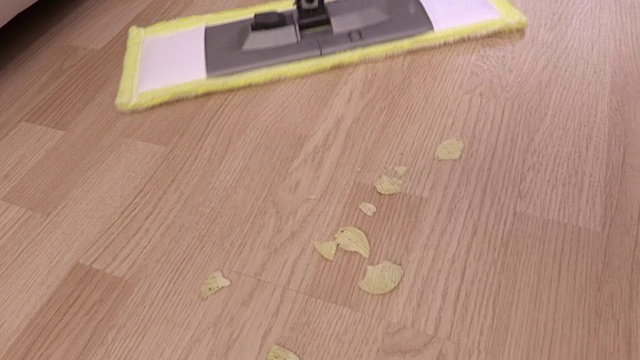 在食物垃圾附近拖地视频素材画面1