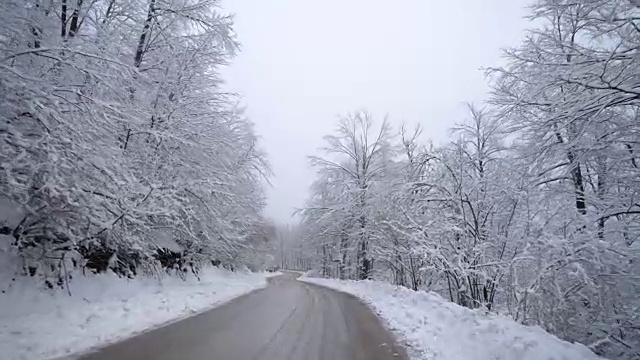 冬天的路视频素材