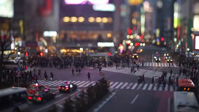 涉谷傍晚穿越(倾斜式)视频素材