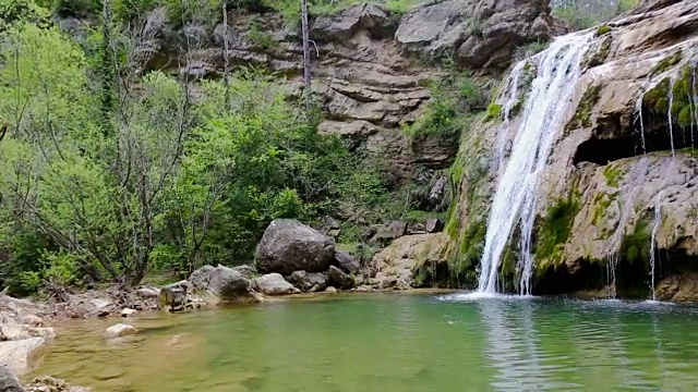 纯净的山溪，绿水视频素材