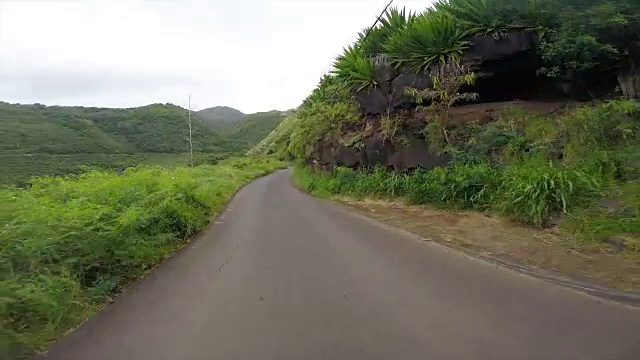 司机在夏威夷群岛的观点视频素材