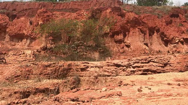 在土路上极限山地自行车视频素材