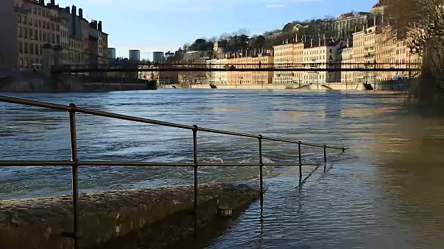 Saone洪水视频素材