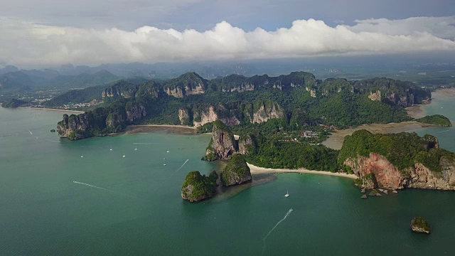 泰国甲米海滩鸟瞰图视频下载