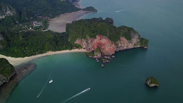 泰国甲米海滩鸟瞰图视频下载