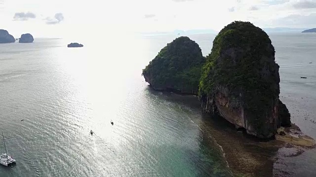 泰国甲米海滩鸟瞰图视频素材