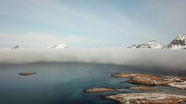 挪威罗浮敦群岛的空中景观视频素材