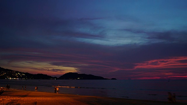 时光流逝美丽的海滩与日落视频素材