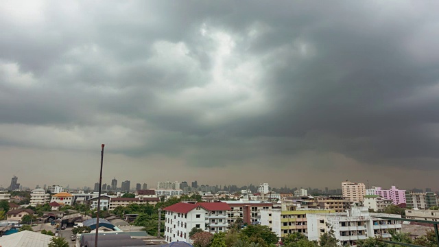 美丽的暴风雨和乌云视频素材画面3