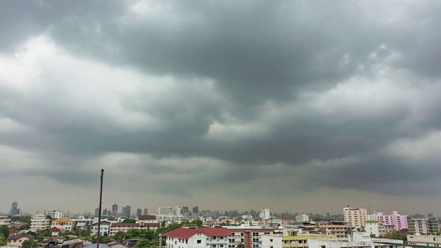 美丽的暴风雨和乌云视频素材画面3