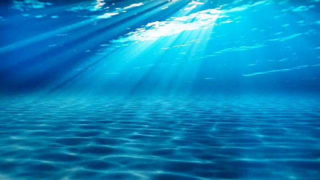 水下的场景。夏天旅游的背景。循环的版本视频素材画面3