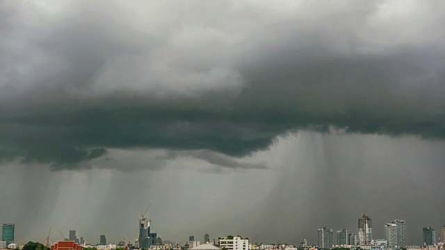 美丽的暴雨乌云。视频素材画面4