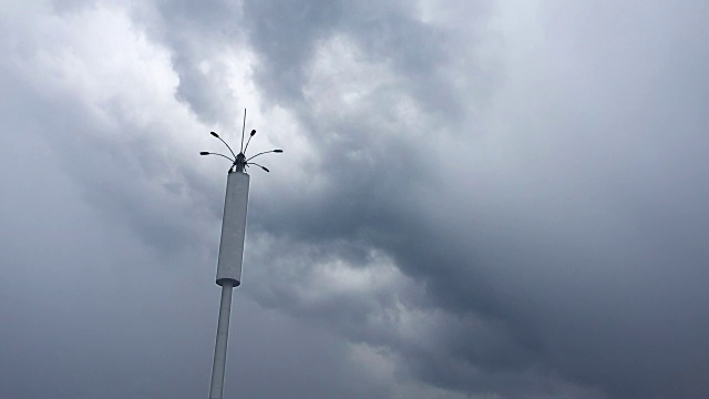 高清延时:台风天空中的风暴云延时视频素材