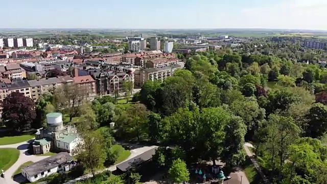 Lund，瑞典鸟瞰图视频素材