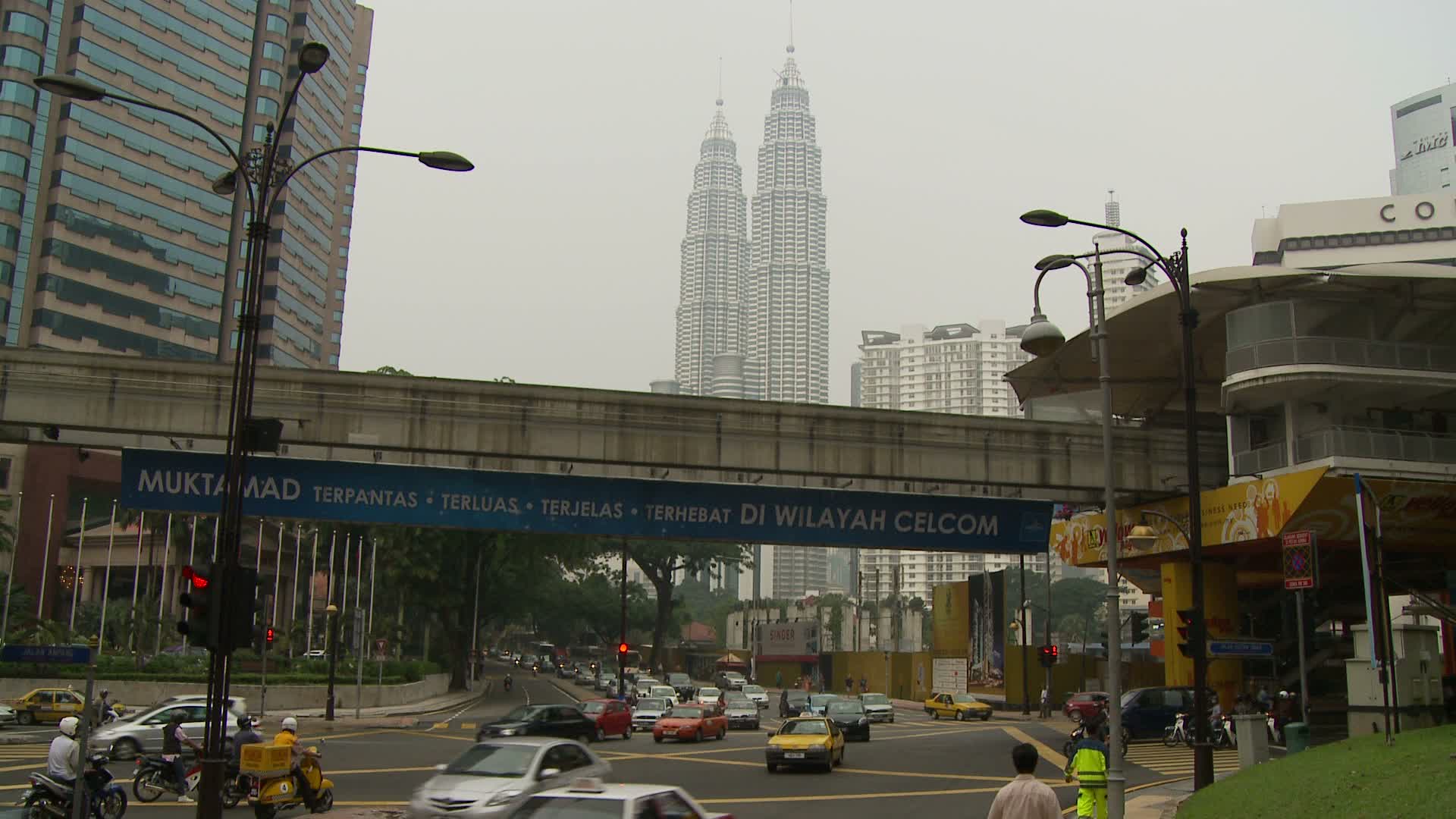 马来西亚吉隆坡一条街的景色视频素材